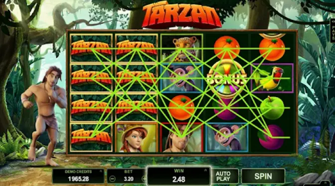 Tarzan slot with multiplier